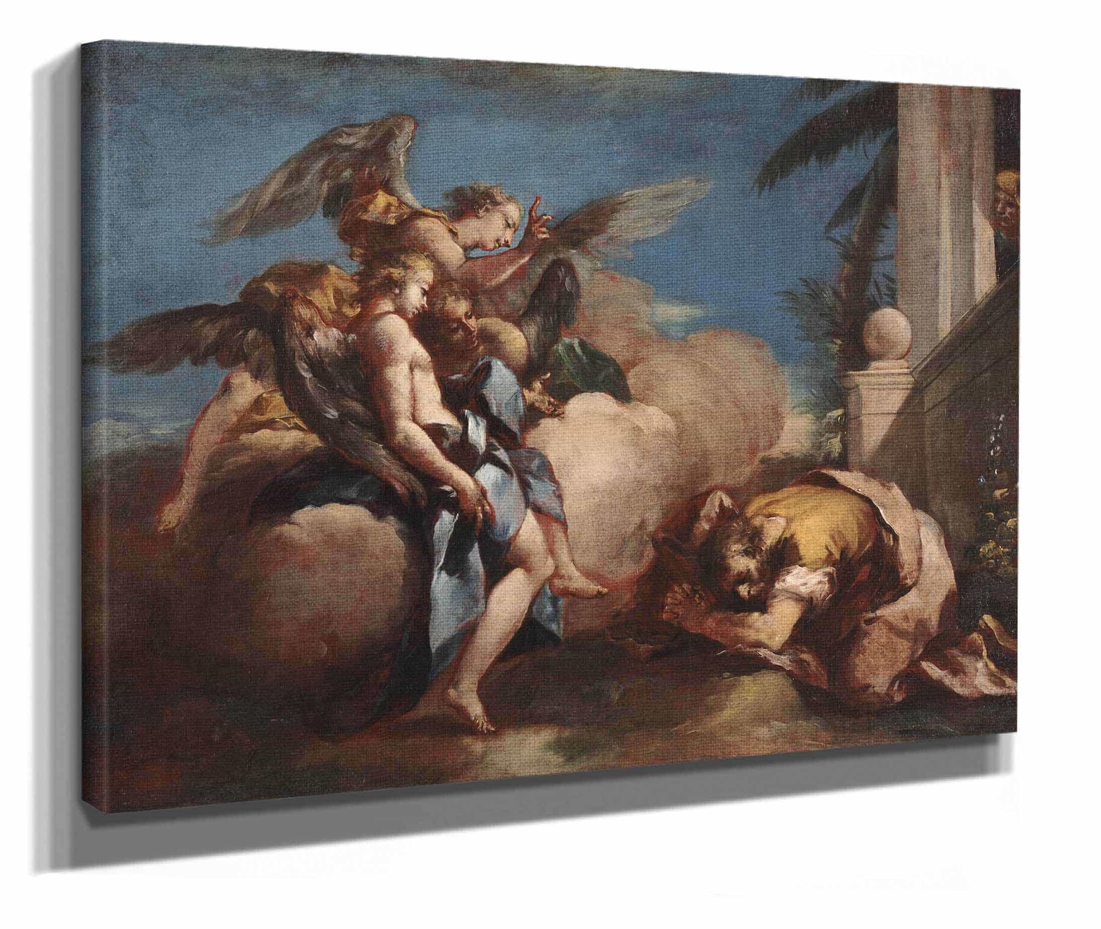 The Angels Appearing To Abraham S by Francesco Guardi