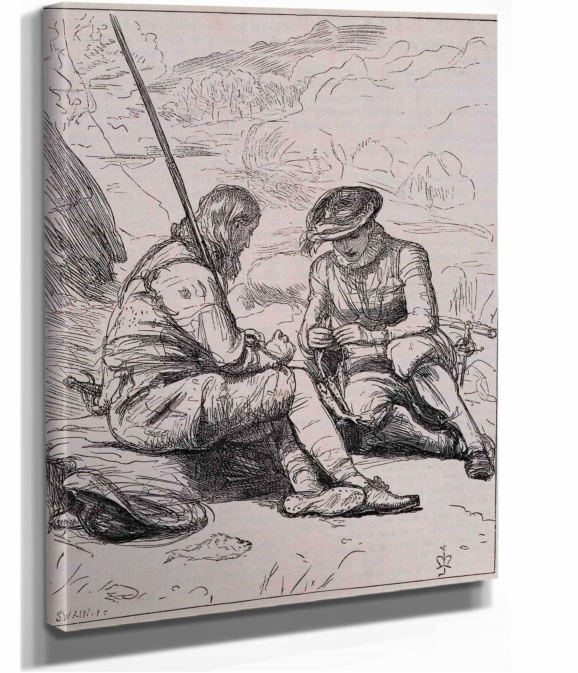 The Anglers Of The Dove Stansbury And Felton Sort The Prey by Sir John Everett Millais