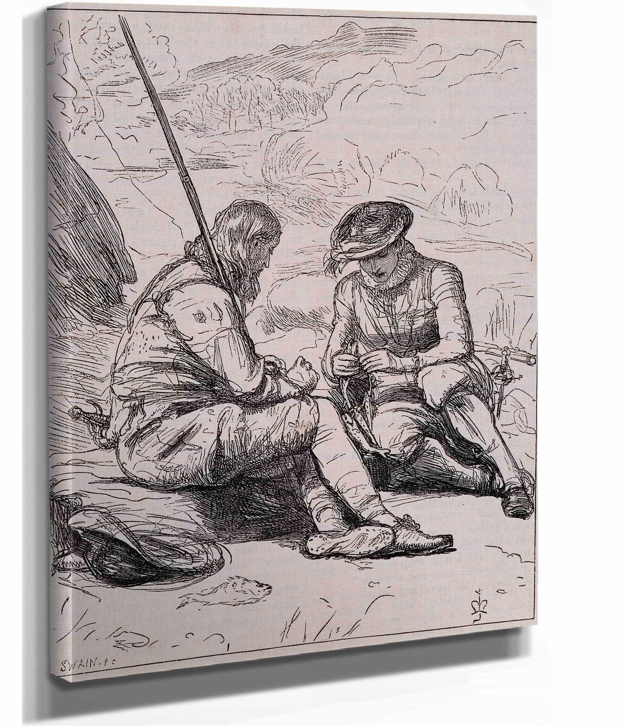 The Anglers Of The Dove Stansbury And Felton Sort The Prey by Sir John Everett Millais