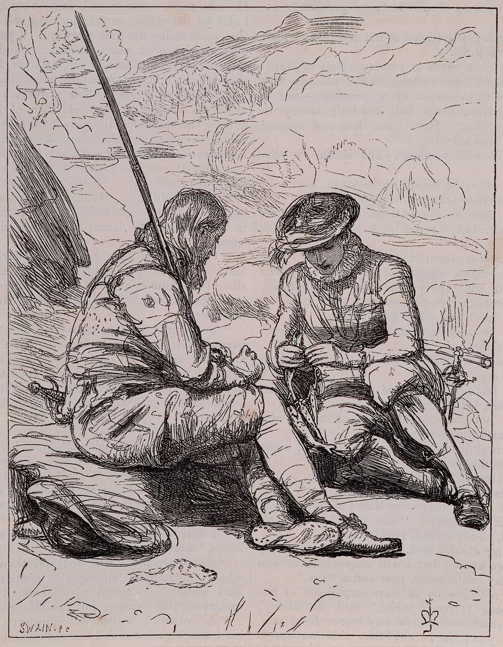 The Anglers Of The Dove Stansbury And Felton Sort The Prey by Sir John Everett Millais