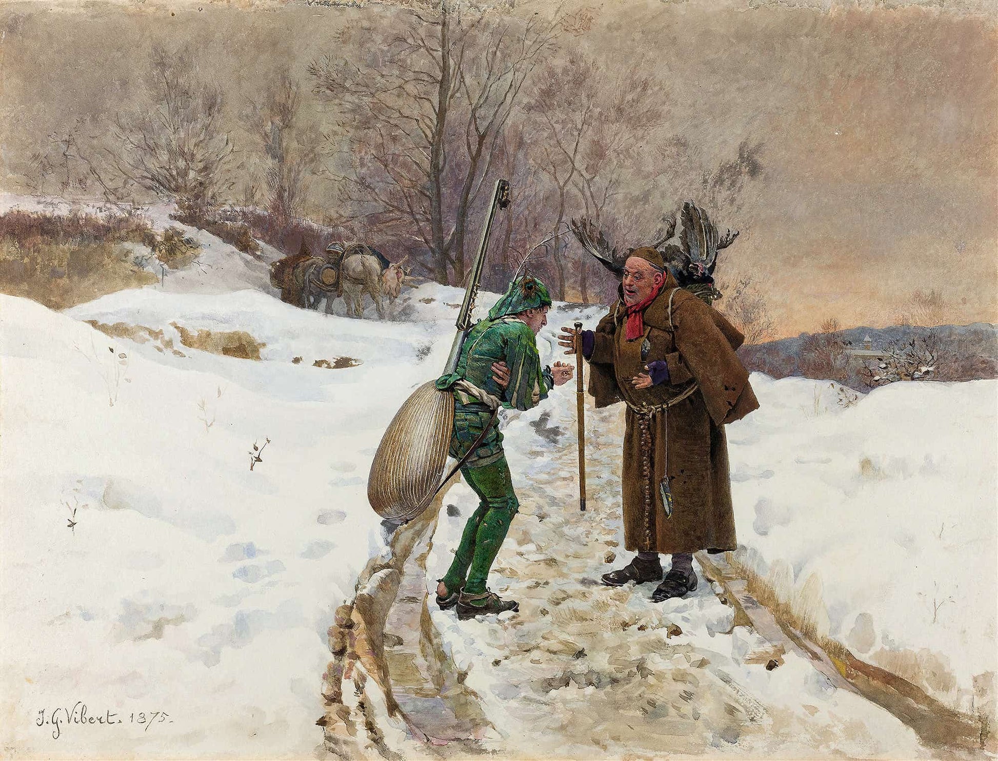 The Ant And The Grasshopper by Jehan Georges Vibert