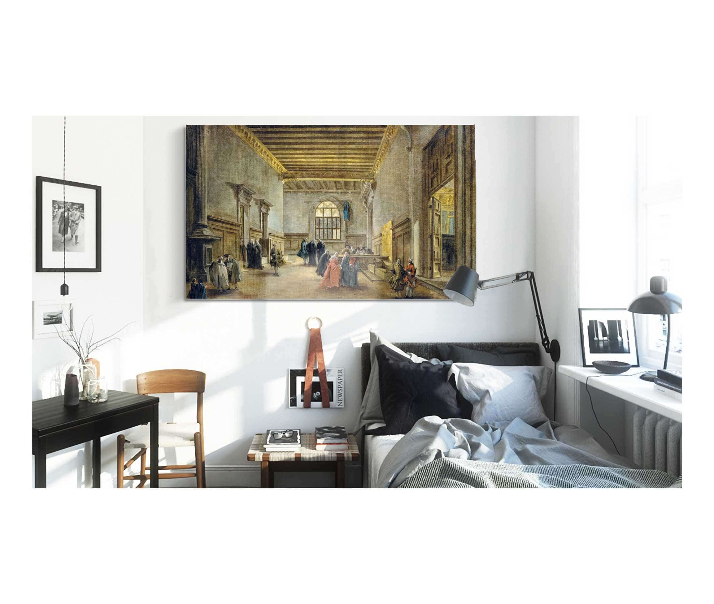 The Antechamber Of The Sala Del Maggior Consiglio   by Francesco Guardi