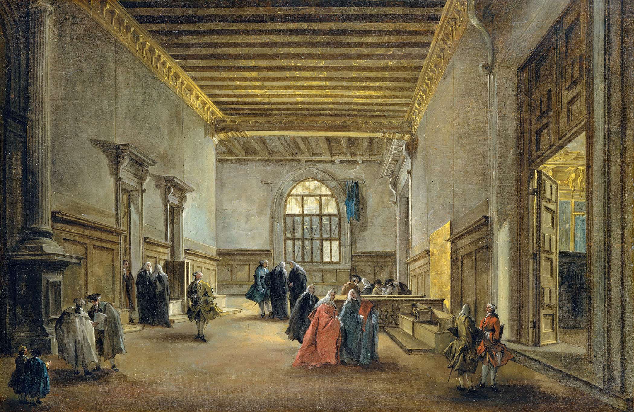 The Antechamber Of The Sala Del Maggior Consiglio   by Francesco Guardi