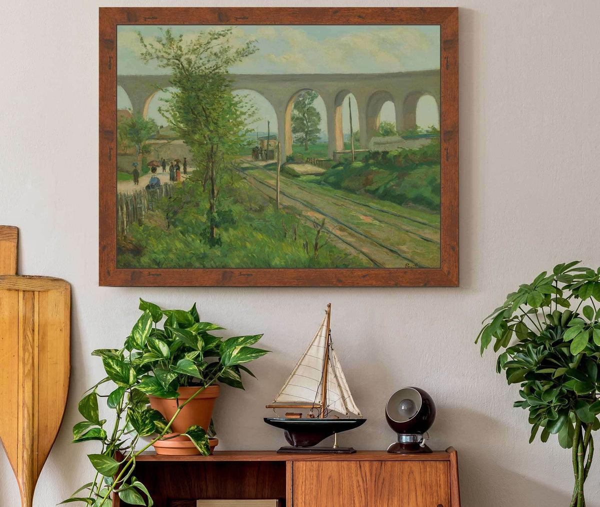 The Arcueil Aqueduct At Sceaux Railroad Crossing by Armand Guillaumin