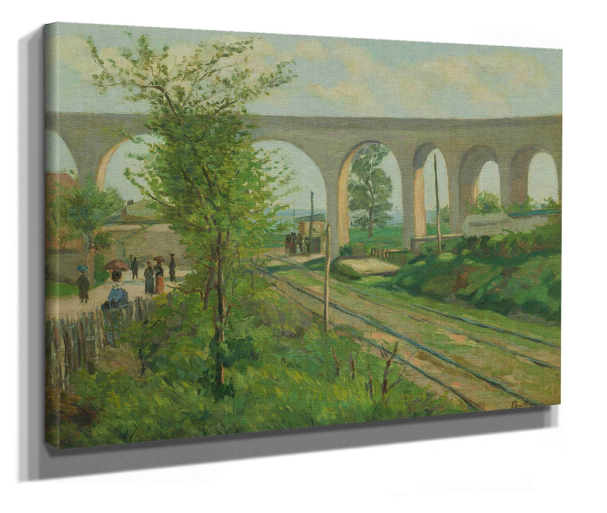 The Arcueil Aqueduct At Sceaux Railroad Crossing by Armand Guillaumin