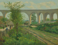 The Arcueil Aqueduct At Sceaux Railroad Crossing by Armand Guillaumin
