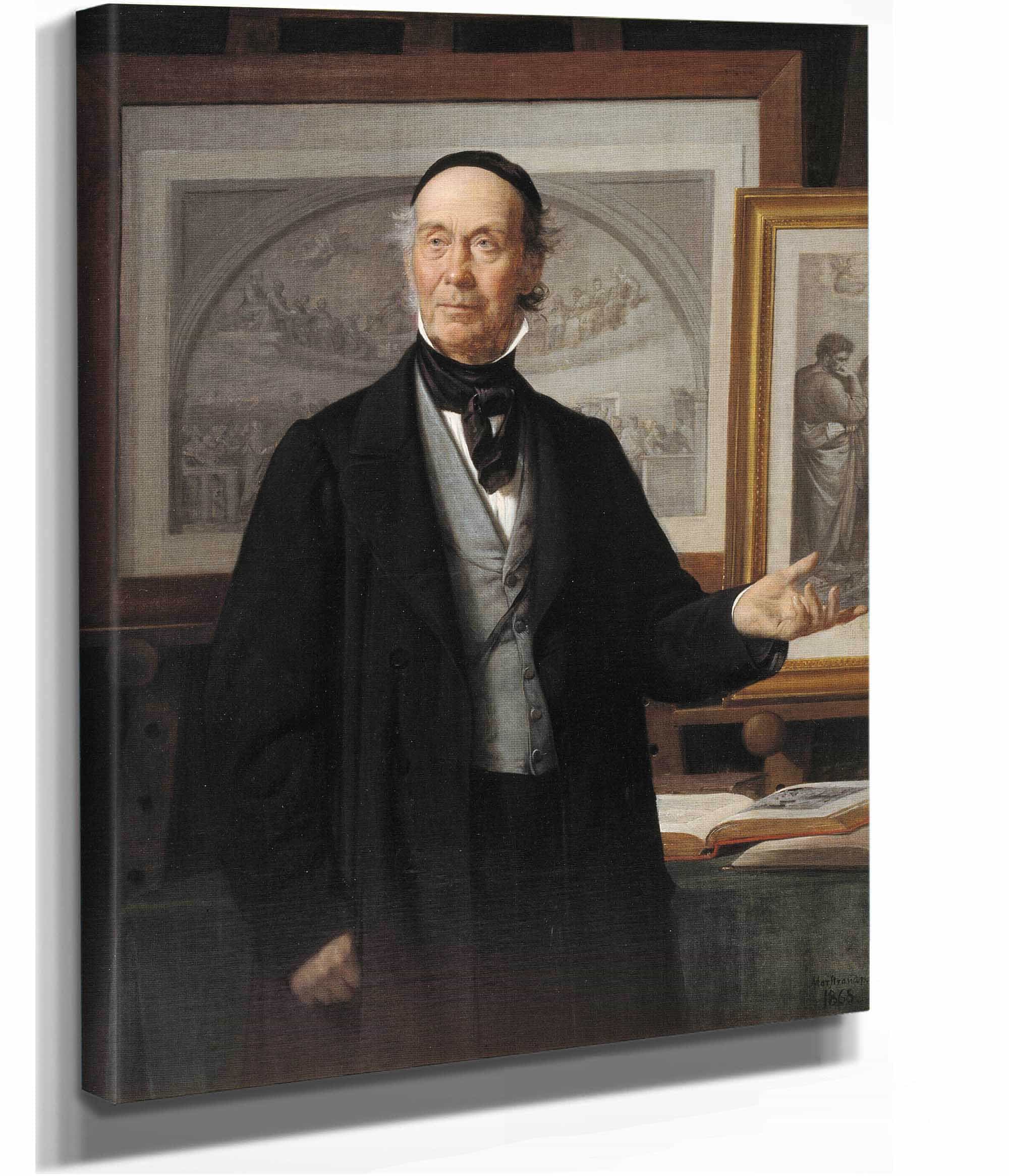 The Art Historian Niels Lauritz Hoyen by Wilhelm Marstrand