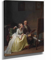 The Artist And His Wife Rosine Nee Dorschel by Jens Juel