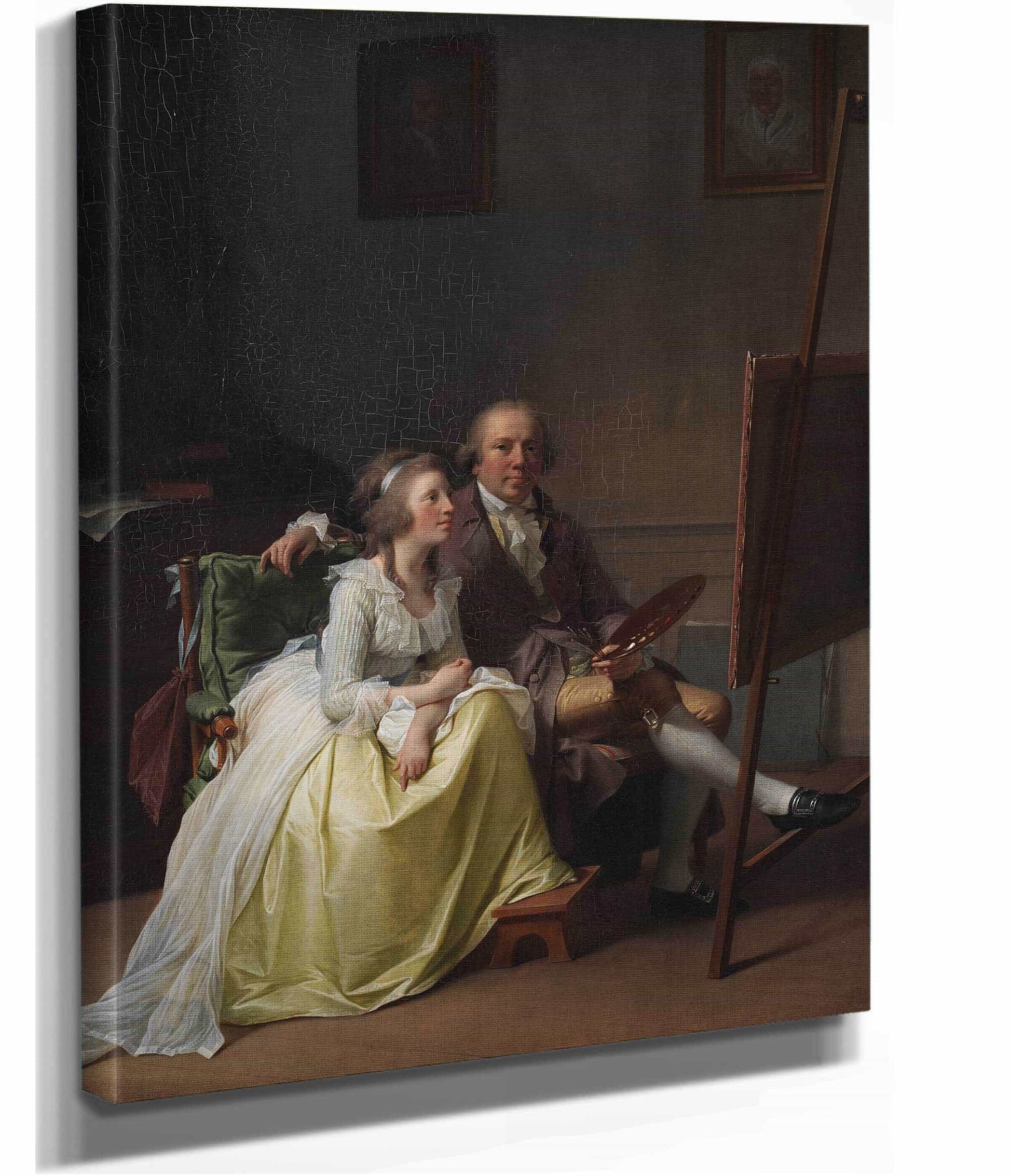 The Artist And His Wife Rosine Nee Dorschel by Jens Juel