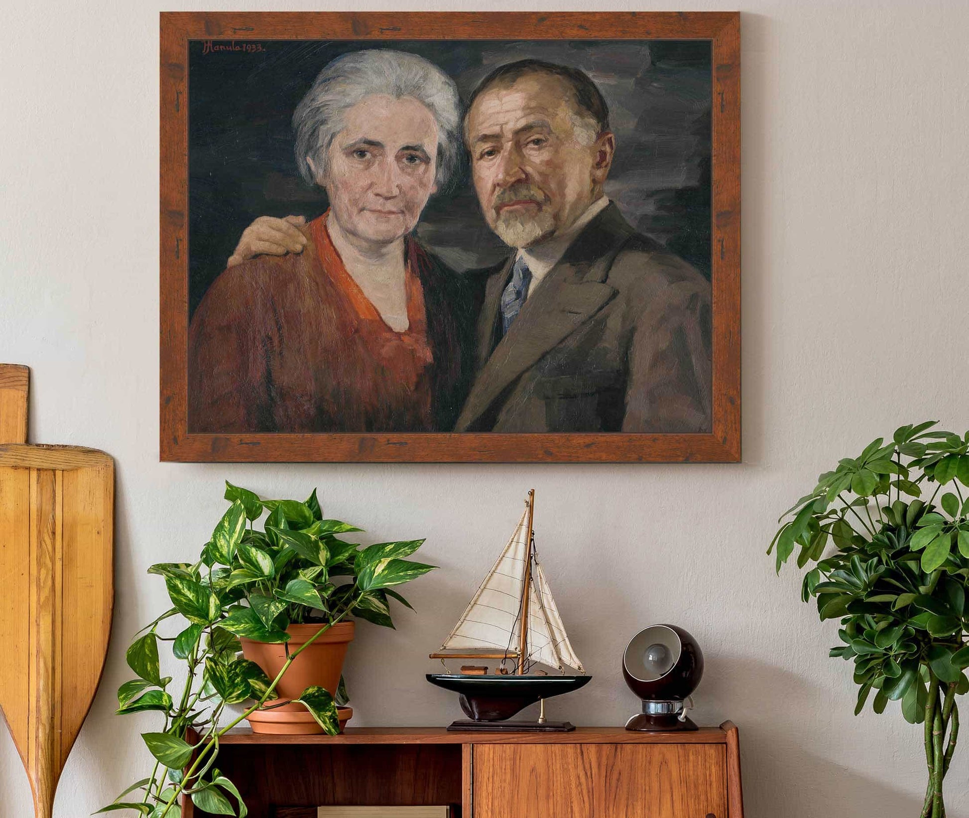 The Artist With His Wife by Jozef Hanula