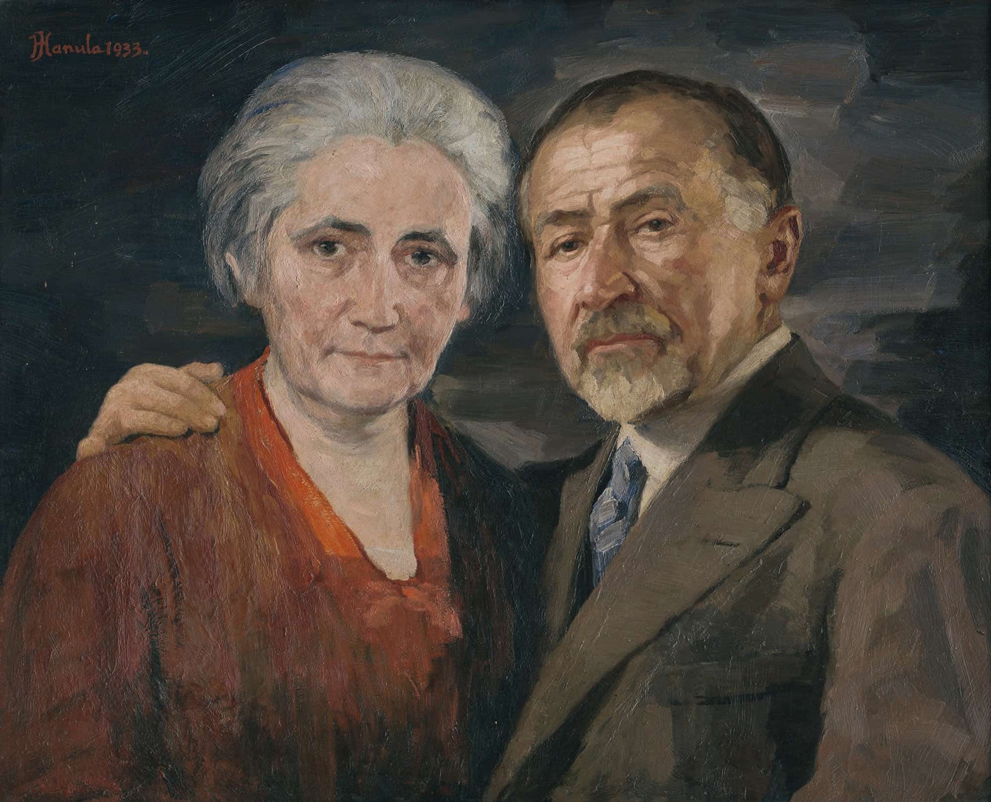 The Artist With His Wife by Jozef Hanula