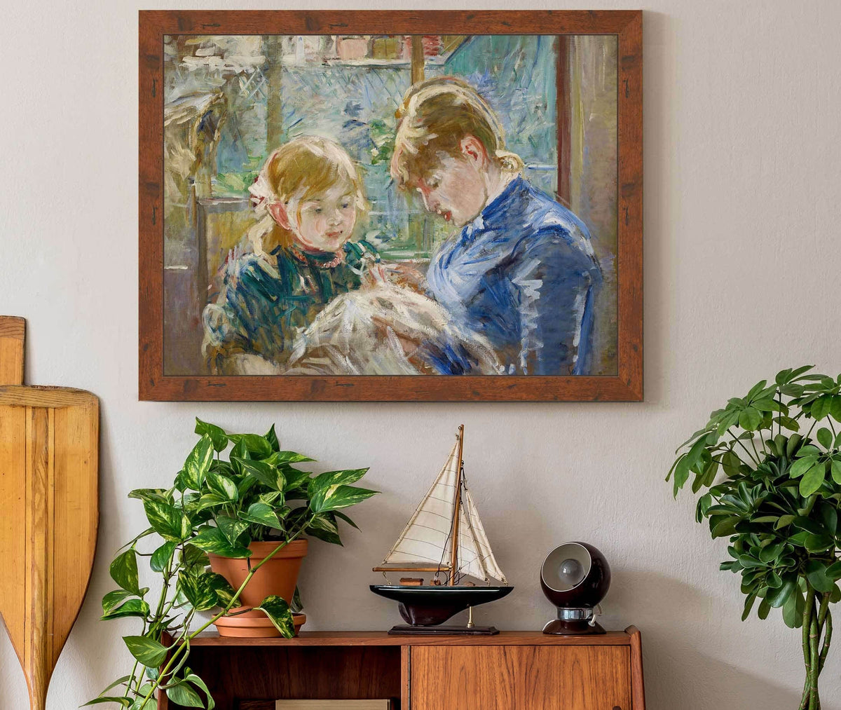 The Artists Daughter Julie With Her Nanny by Berthe Morisot