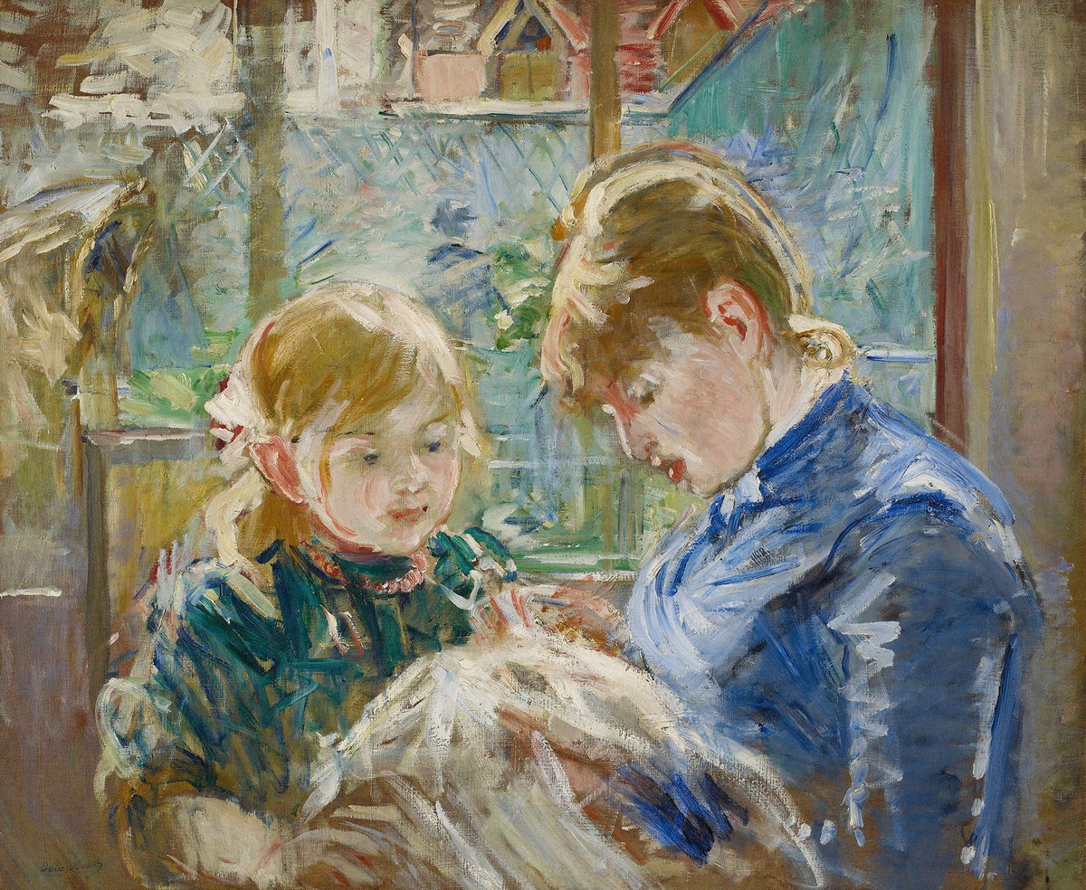 The Artists Daughter Julie With Her Nanny by Berthe Morisot