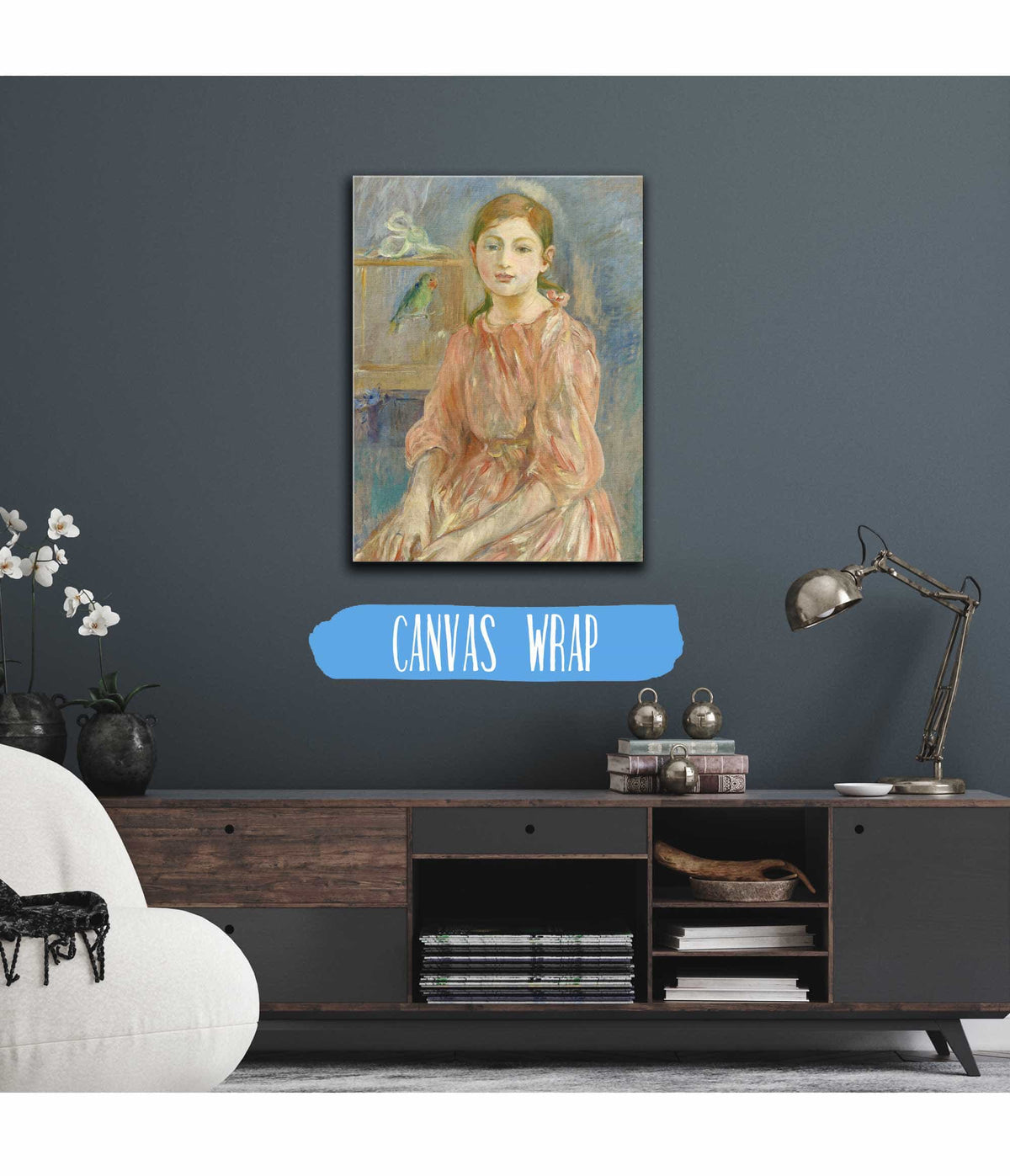 The Artists Daughter With A Parakeet by Berthe Morisot