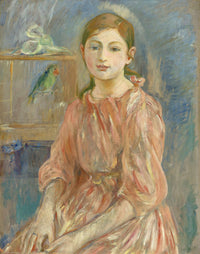 The Artists Daughter With A Parakeet by Berthe Morisot