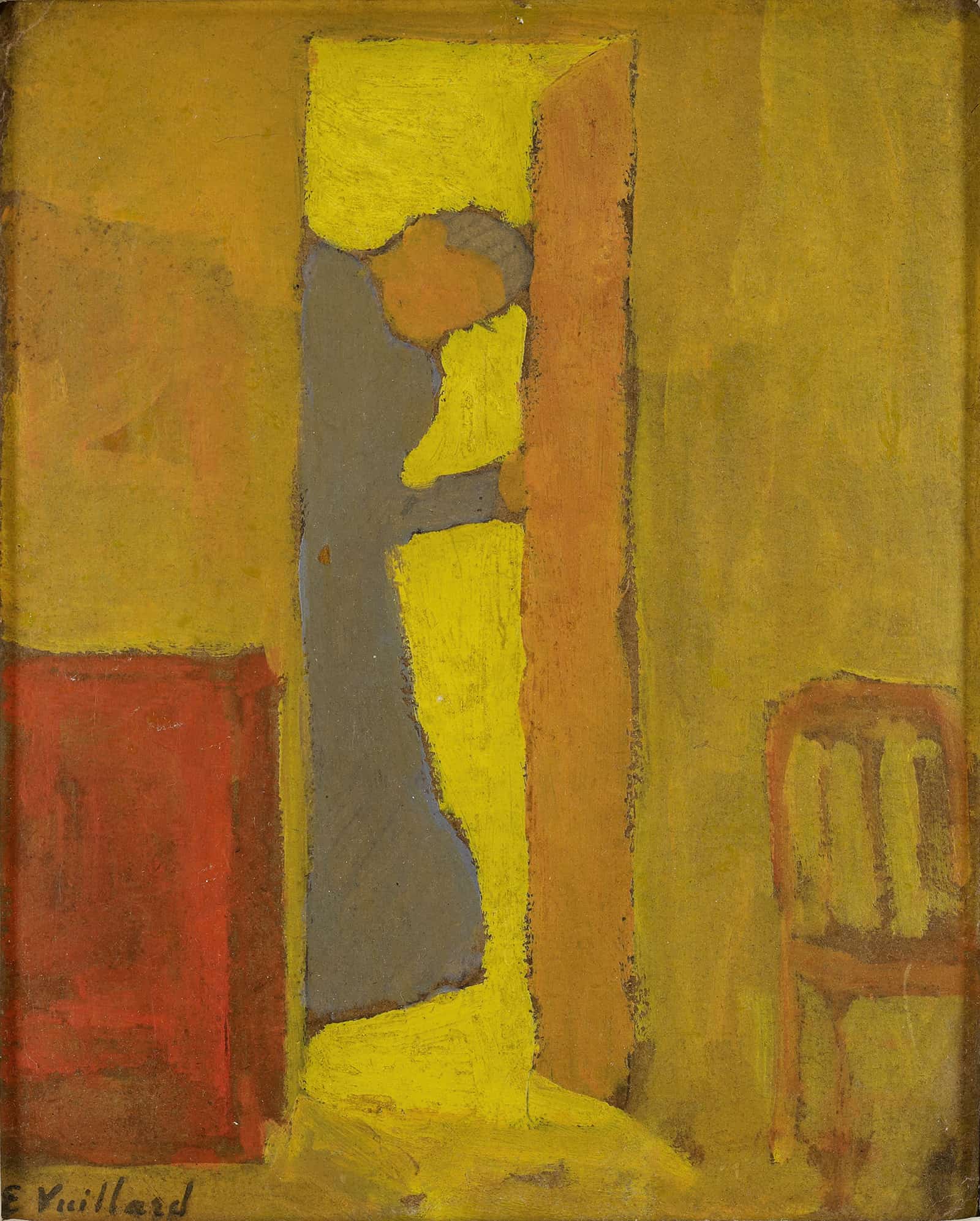 The Artists Mother Opening A Door by Edouard Vuillard