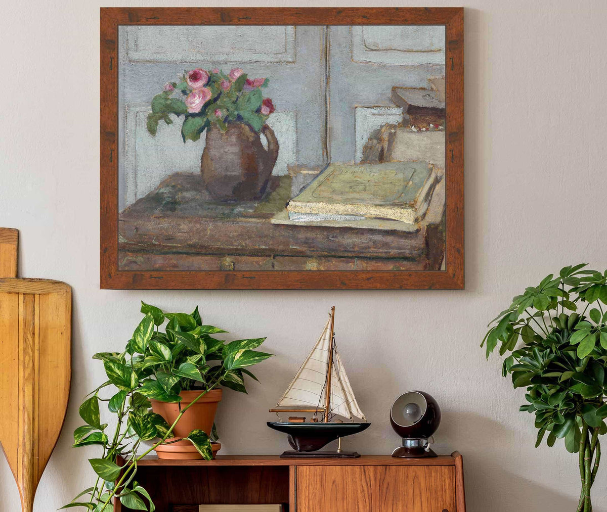 The Artists Paint Box And Moss Roses by Edouard Vuillard