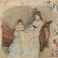 The Artists Sisteredma With Her Daughter Jeanne by Berthe Morisot