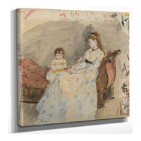 The Artists Sisteredma With Her Daughter Jeanne by Berthe Morisot