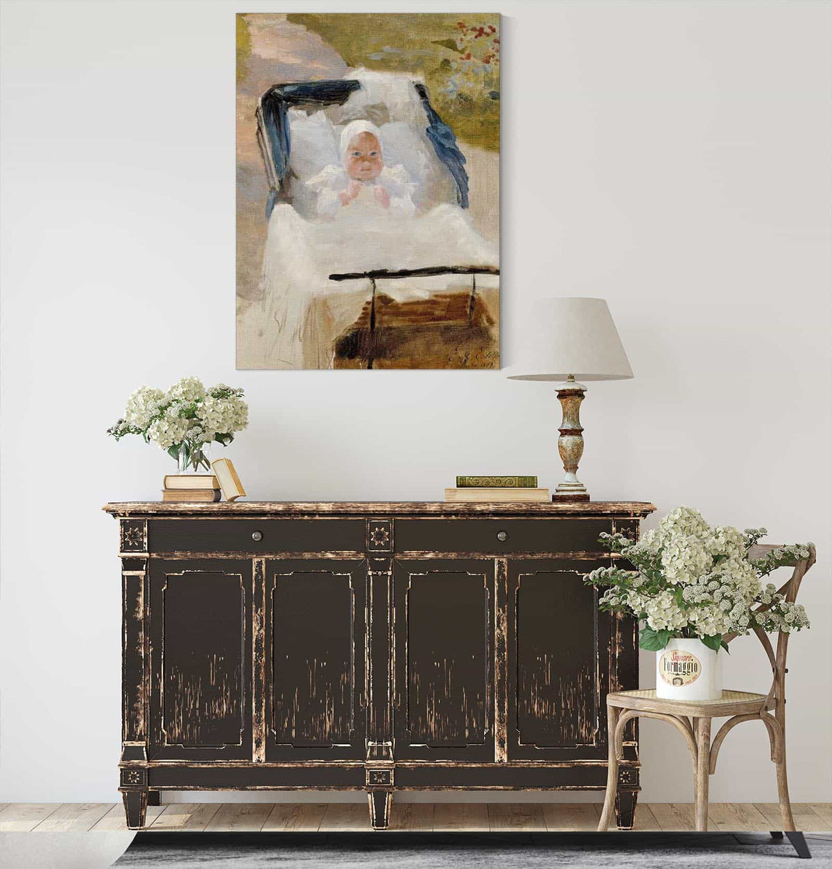 The Artists Son Erik In A Pram by Albert Edelfelt