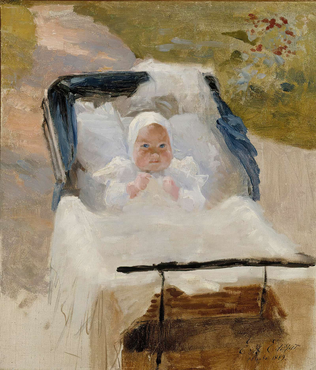 The Artists Son Erik In A Pram by Albert Edelfelt