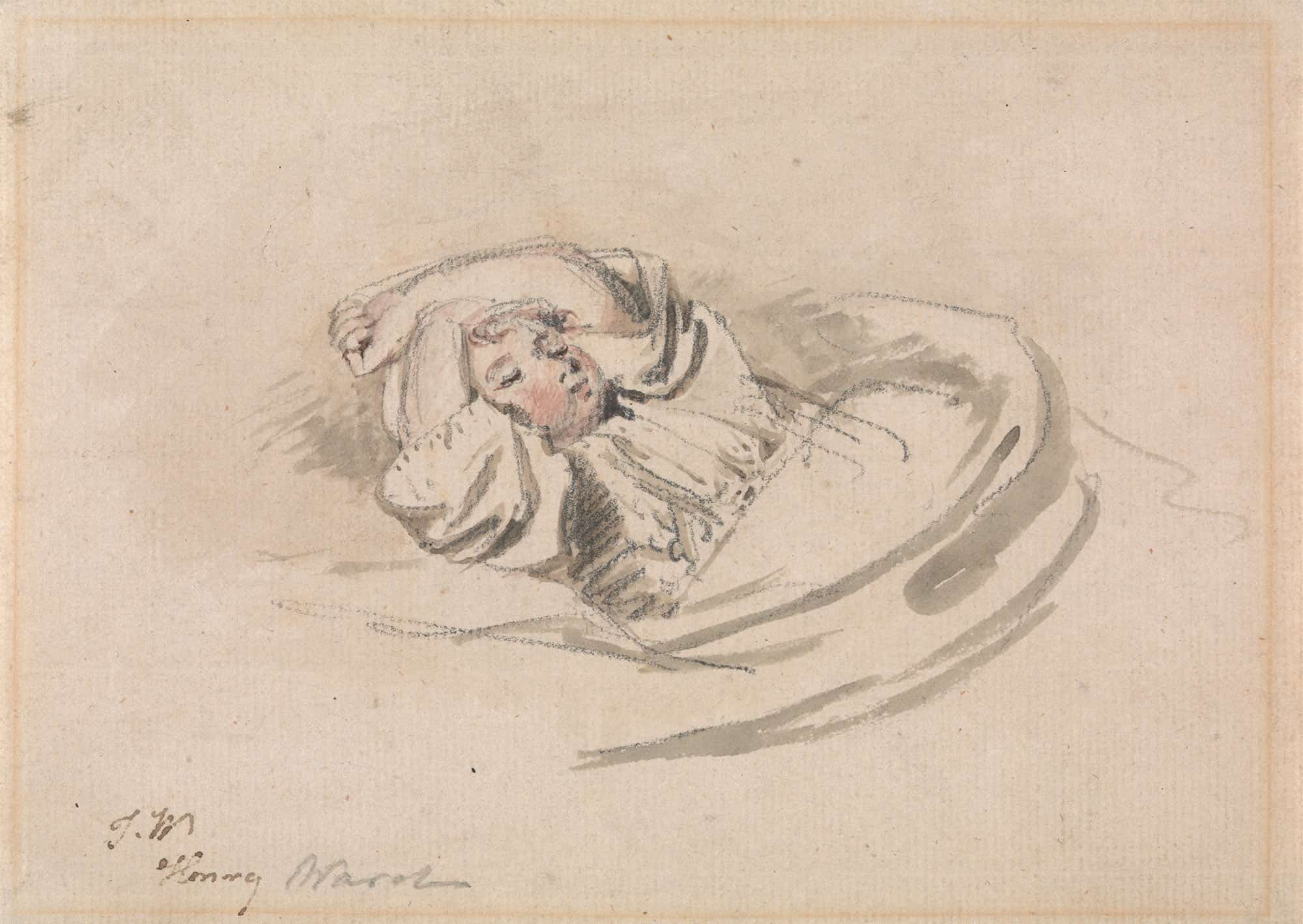 The Artists Son Henry Asleep by James Ward