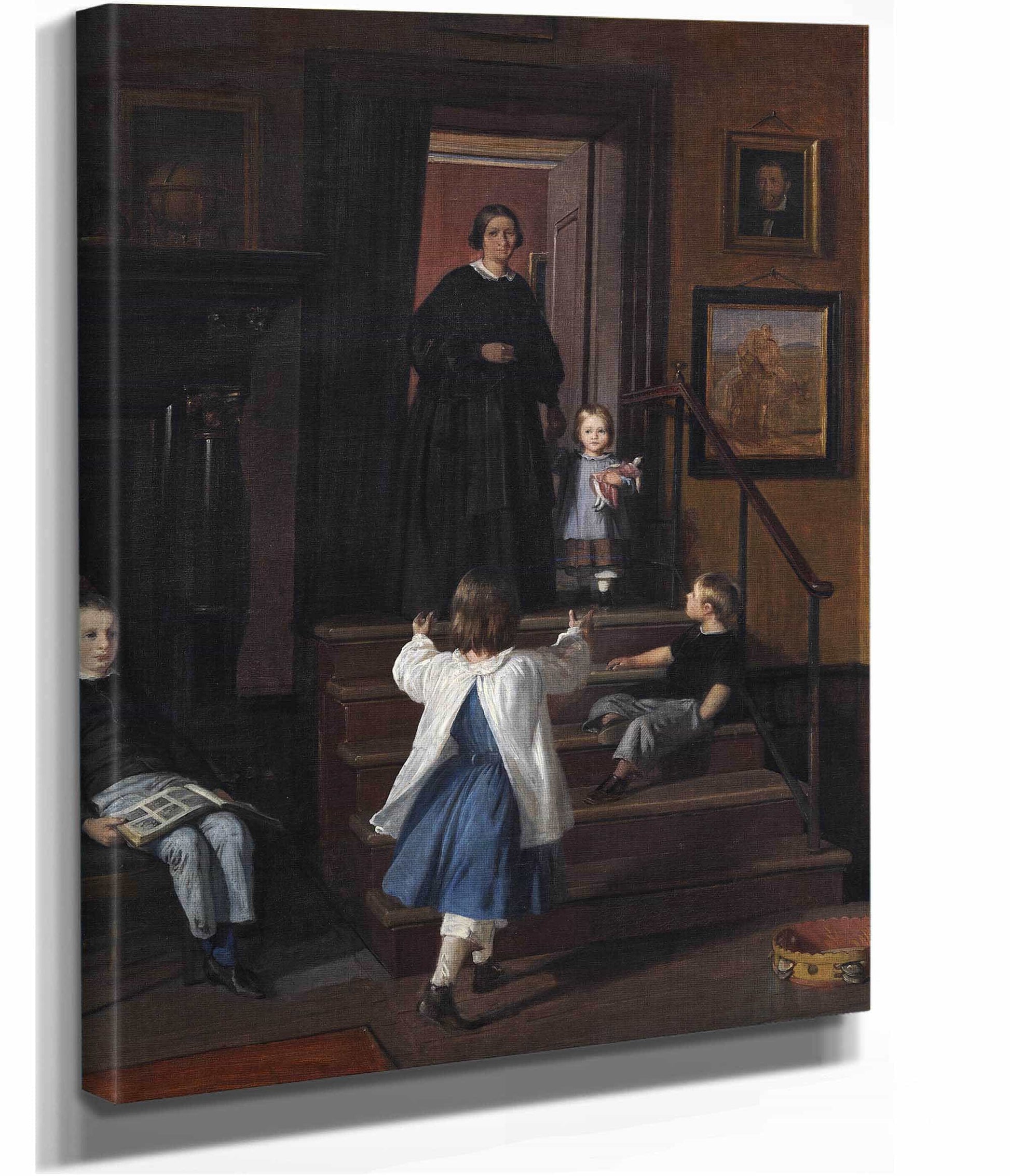 The Artists Wife And Children In The Studio At Charlottenborg by Wilhelm Marstrand