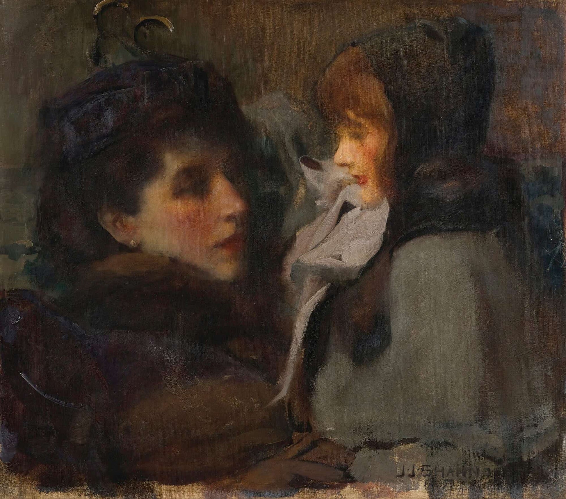 The Artists Wife And Daughter by James Jebusa Shannon