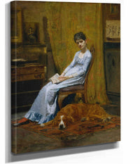 The Artists Wife And His Setter Dog   by Thomas Eakins