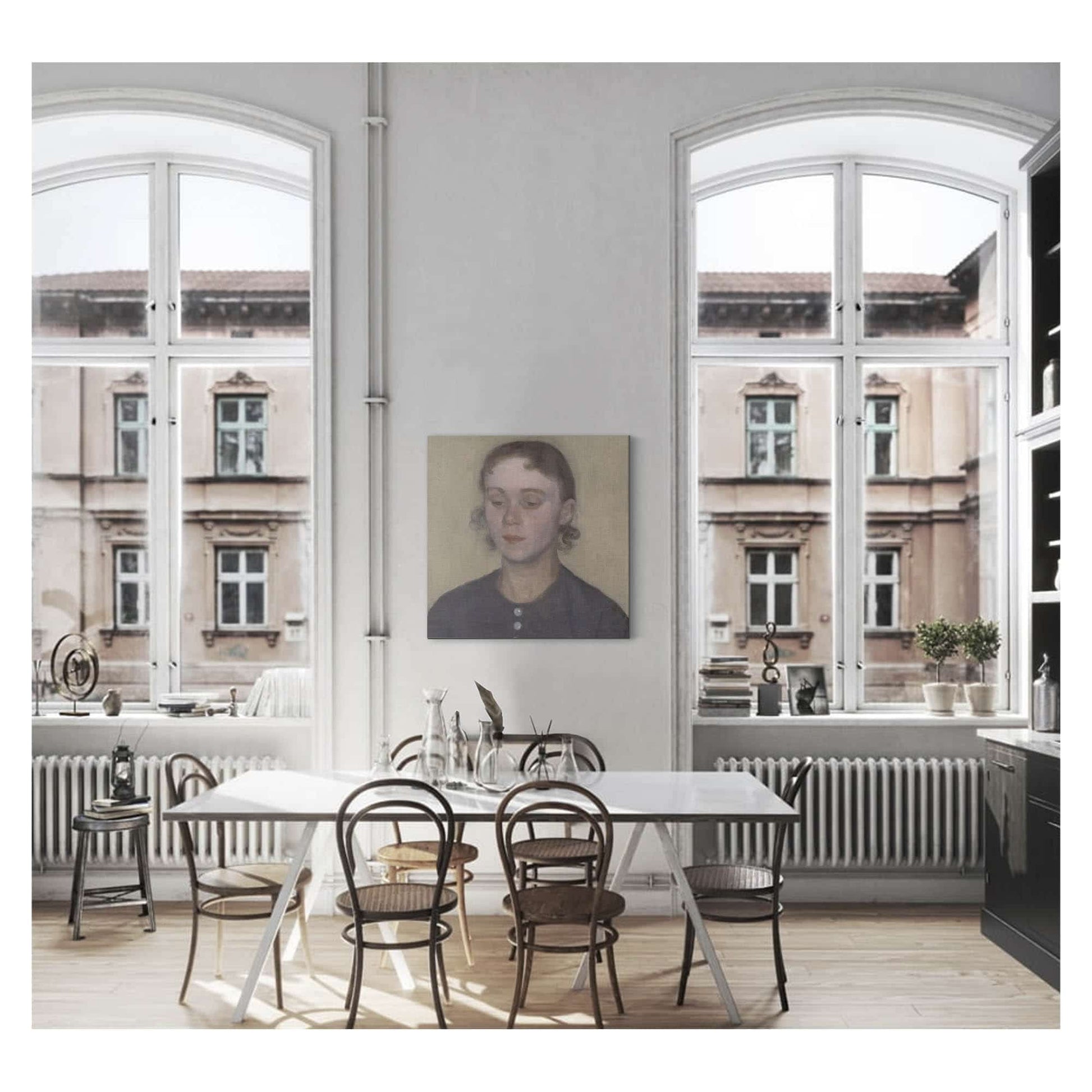 The Artists Wife Ida Hammershoi Nee Ilsted by Vilhelm Hammershoi