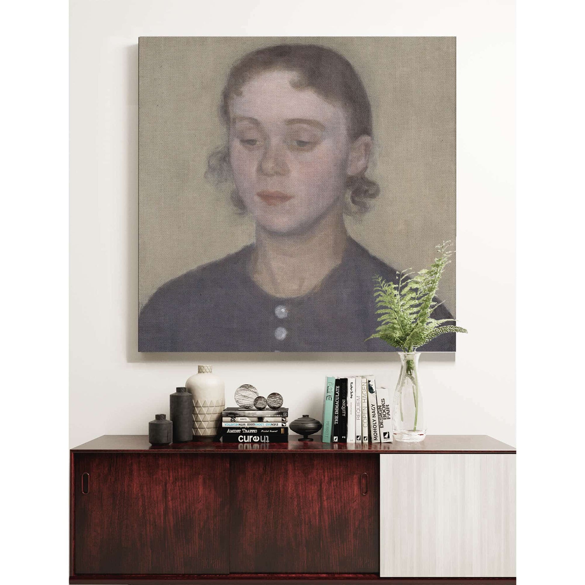 The Artists Wife Ida Hammershoi Nee Ilsted by Vilhelm Hammershoi