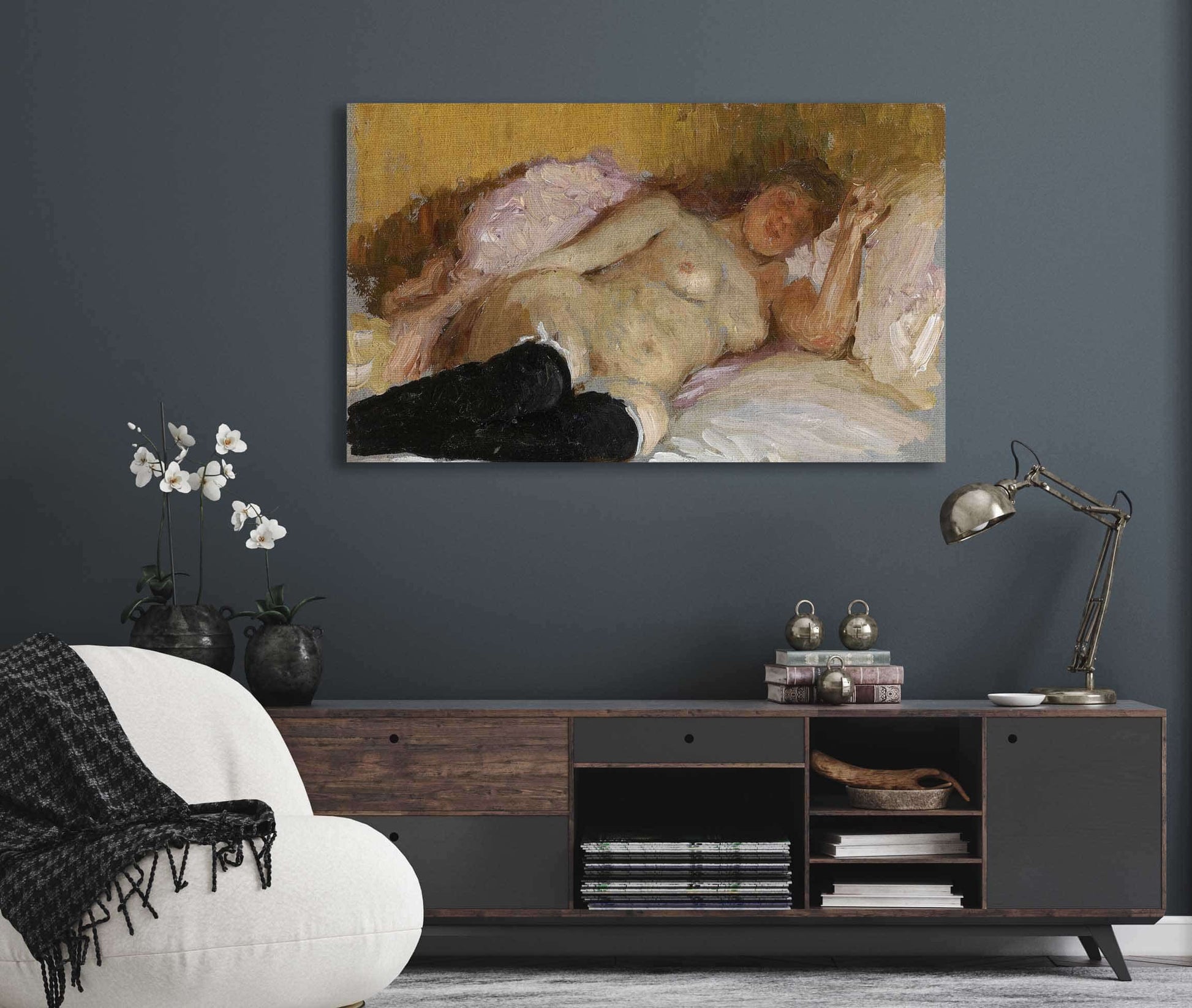 The Artists Wife Natalia Nordman Sleeping by Ilya Efimovich Repin