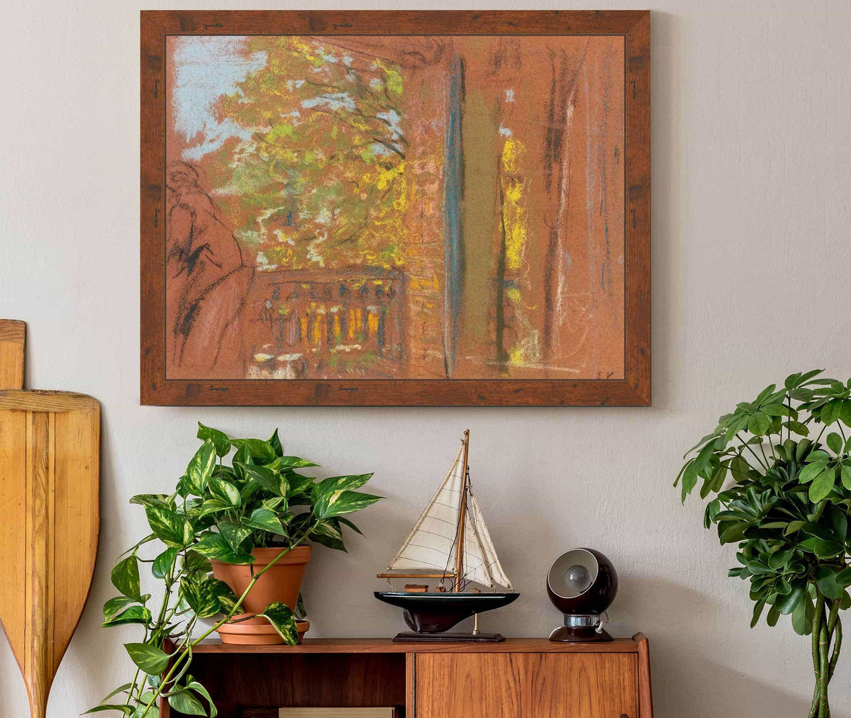 The Balcony At The Closerie Des Genets Vaucresson by Edouard Vuillard