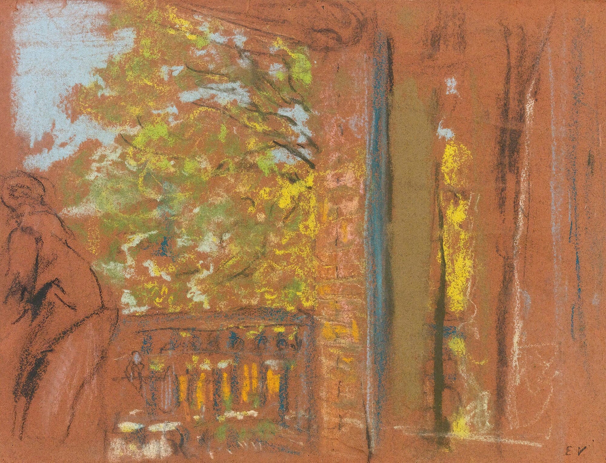 The Balcony At The Closerie Des Genets Vaucresson by Edouard Vuillard