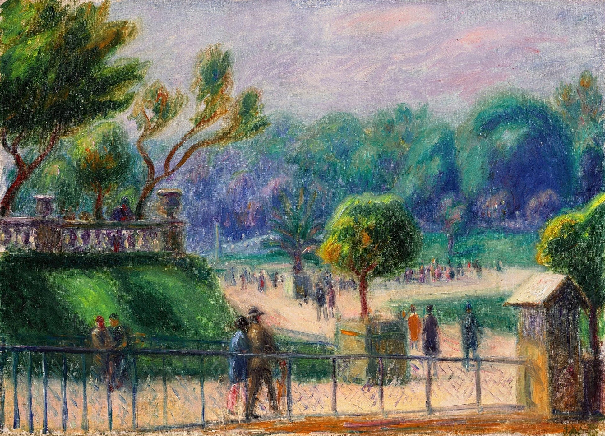 The Balustrade Luxembourg Gardens by William James Glackens