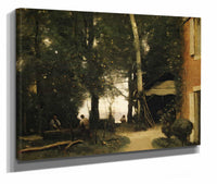 The Banks Of The Seine At Conflans  by Jean Baptiste Camille Corot