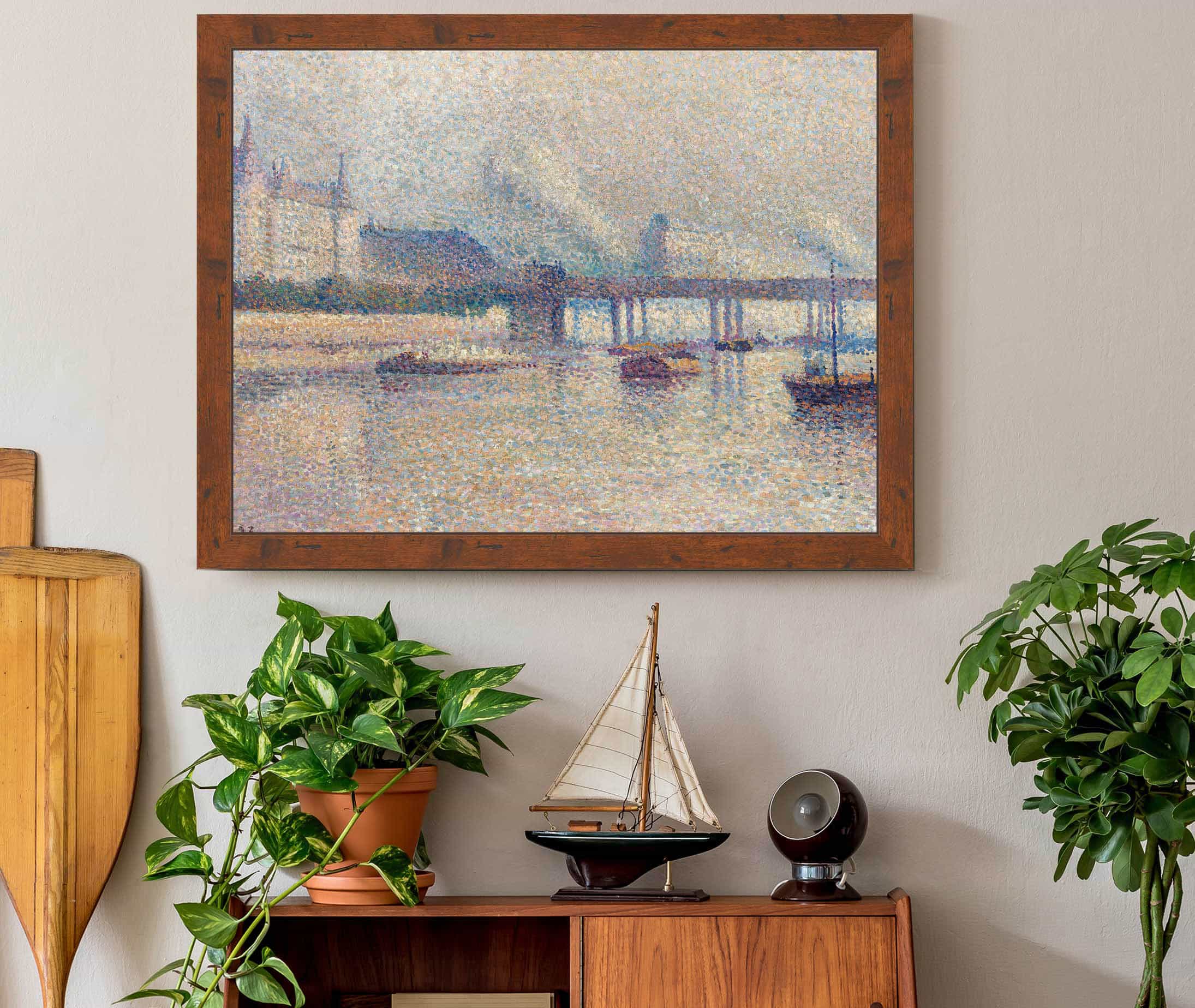 The Banks Of The Seine River In Paris by Maximilien Luce