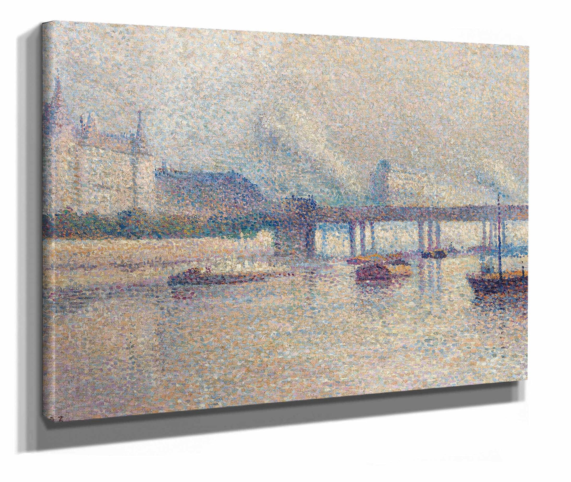 The Banks Of The Seine River In Paris by Maximilien Luce