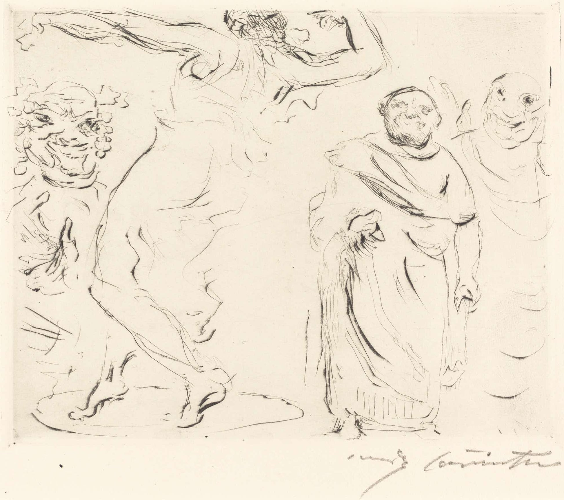 The Banquet Of Trimalchio Plxi by Lovis Corinth