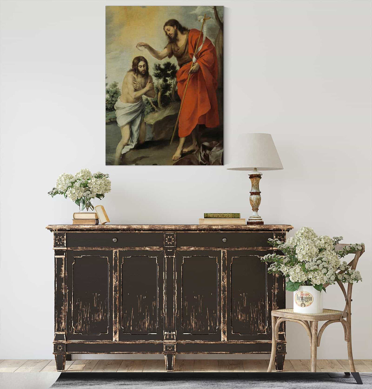 The Baptism Of Christ by Bartolome Esteban Murillo