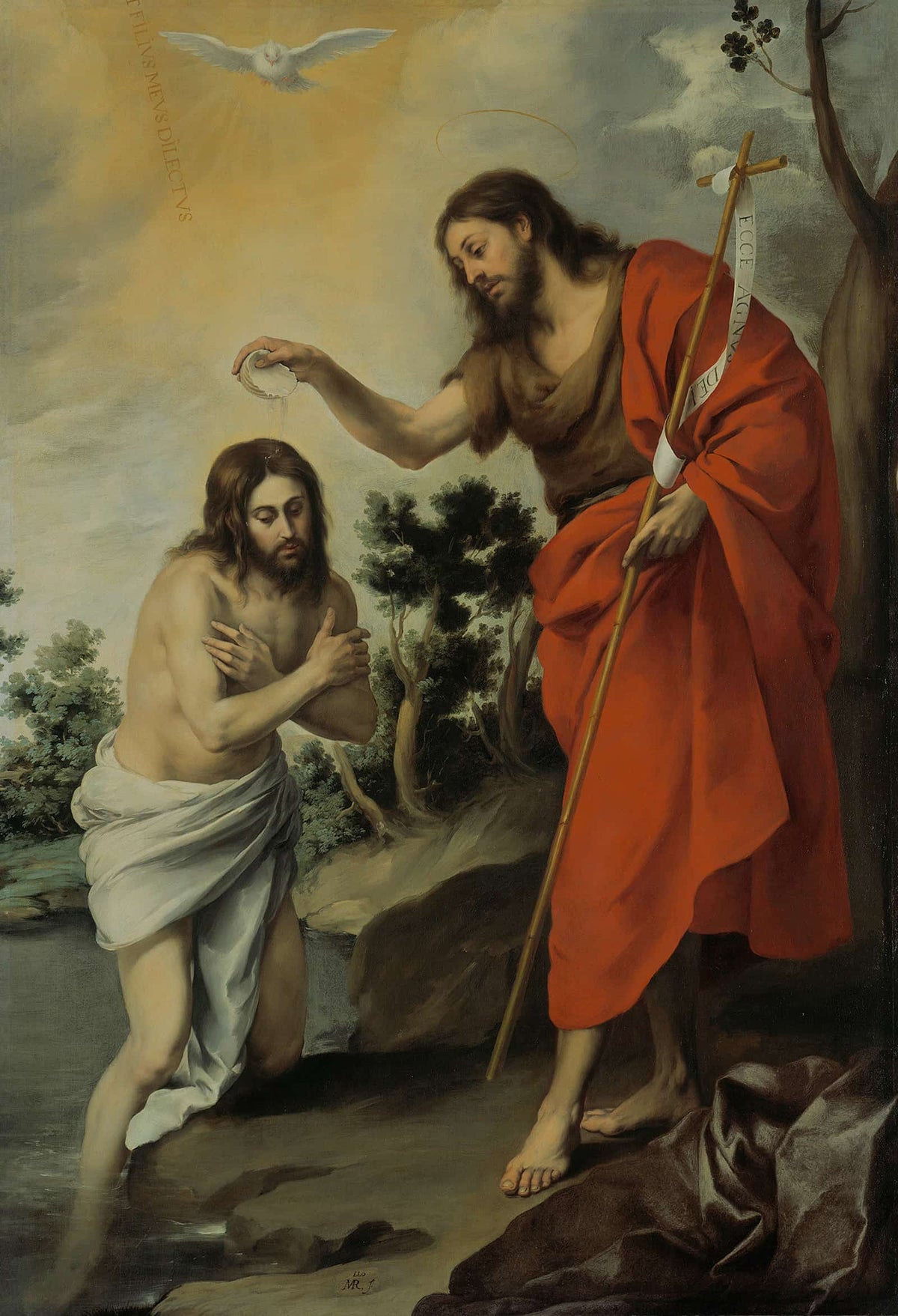 The Baptism Of Christ by Bartolome Esteban Murillo