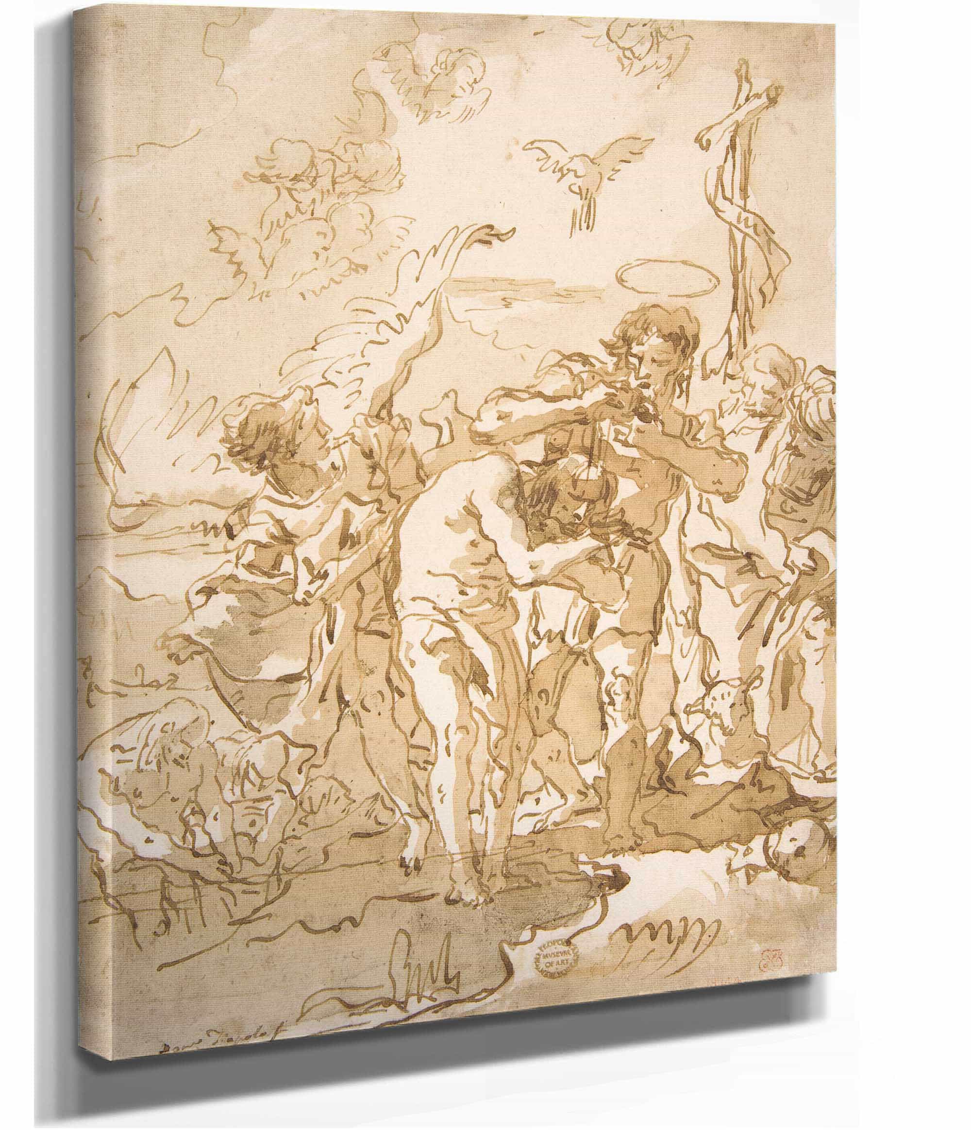 The Baptism Of Christ   by Giovanni Domenico Tiepolo