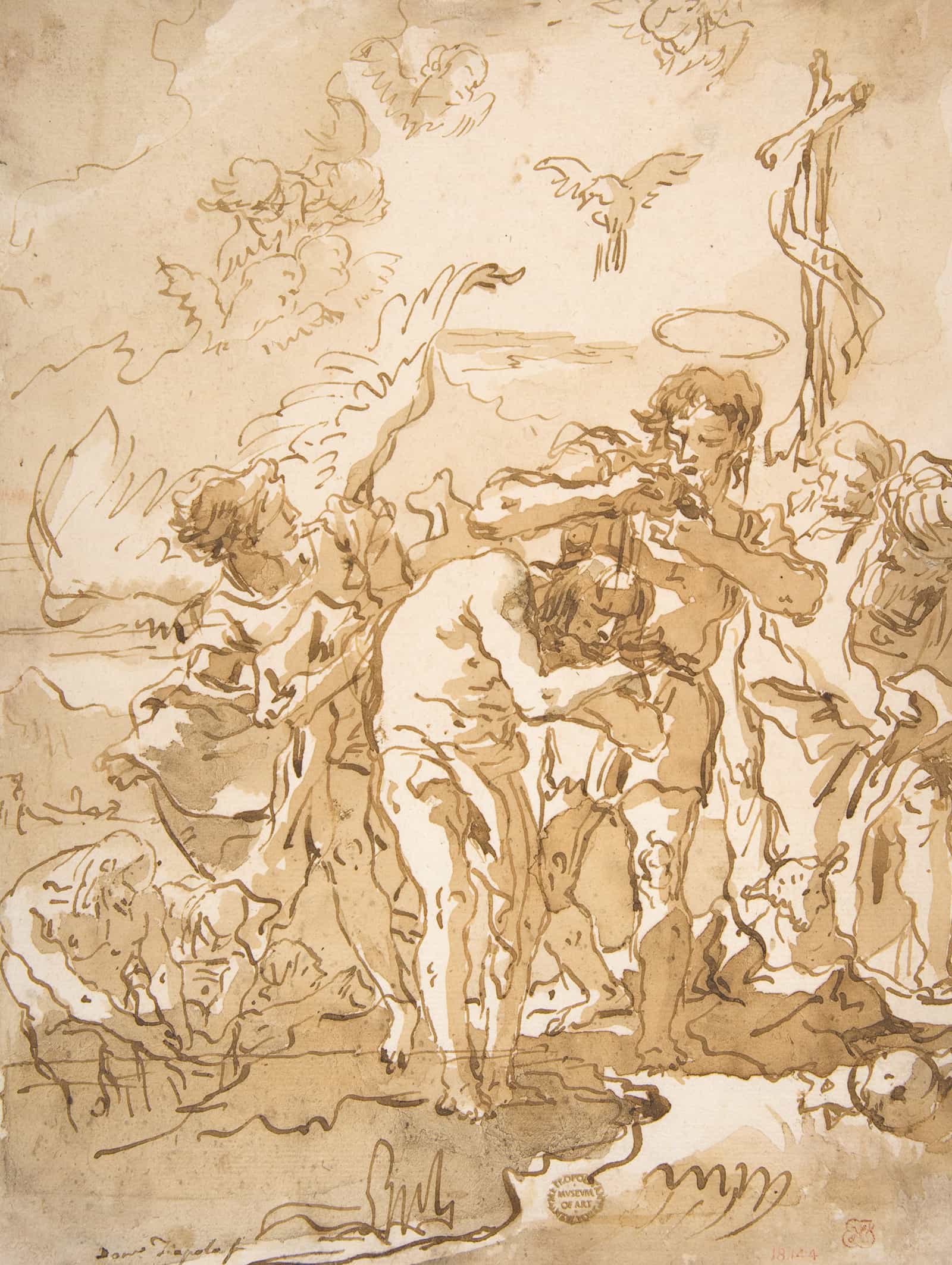 The Baptism Of Christ   by Giovanni Domenico Tiepolo