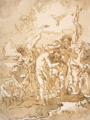 The Baptism Of Christ   by Giovanni Domenico Tiepolo