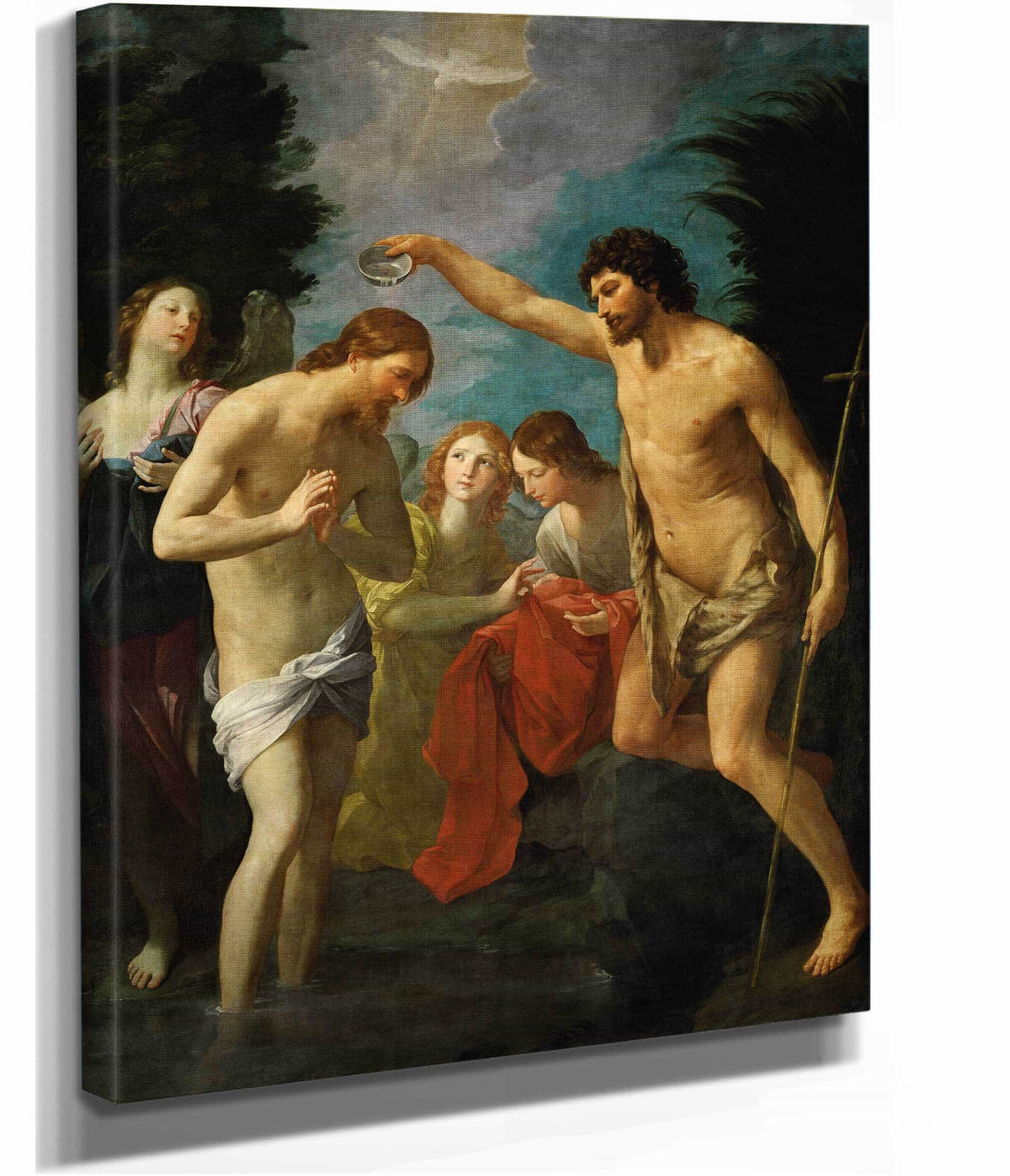 The Baptism Of Christ by Guido Reni