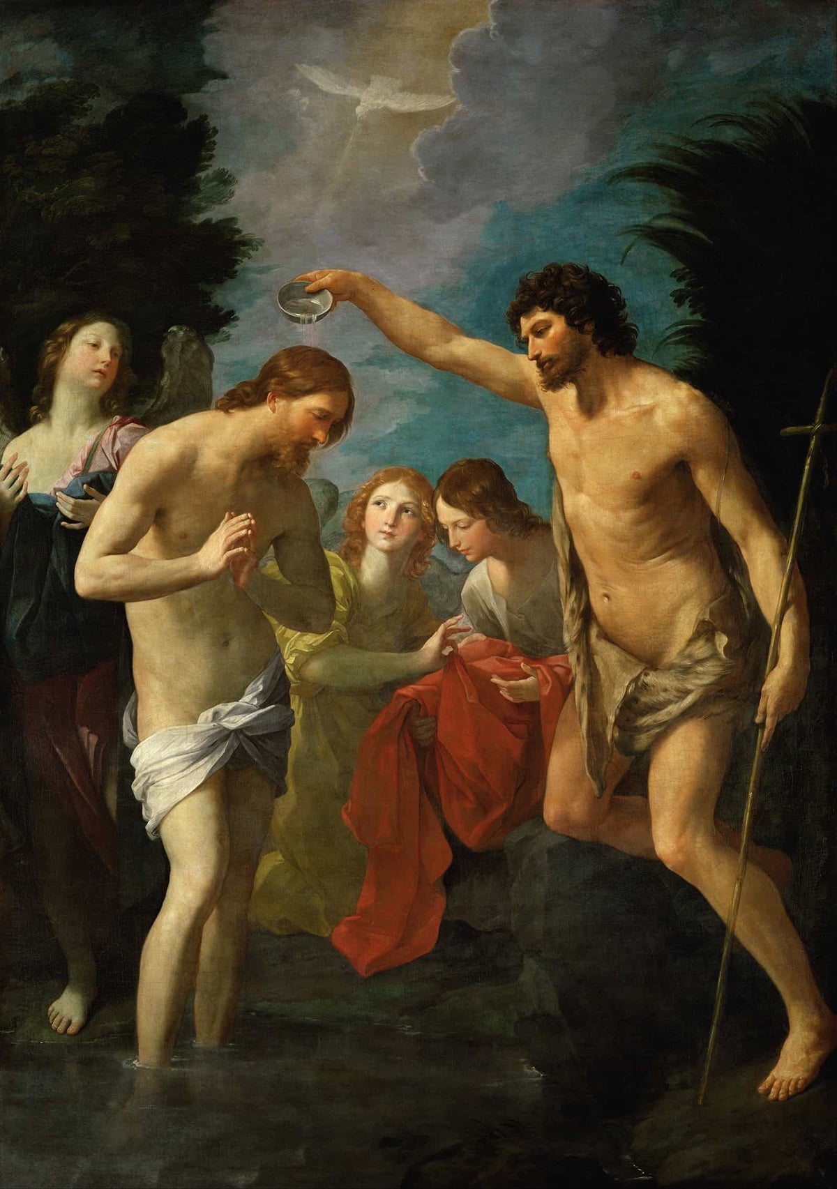 The Baptism Of Christ by Guido Reni