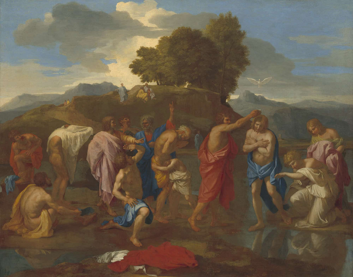 The Baptism Of Christ by Nicolas Poussin
