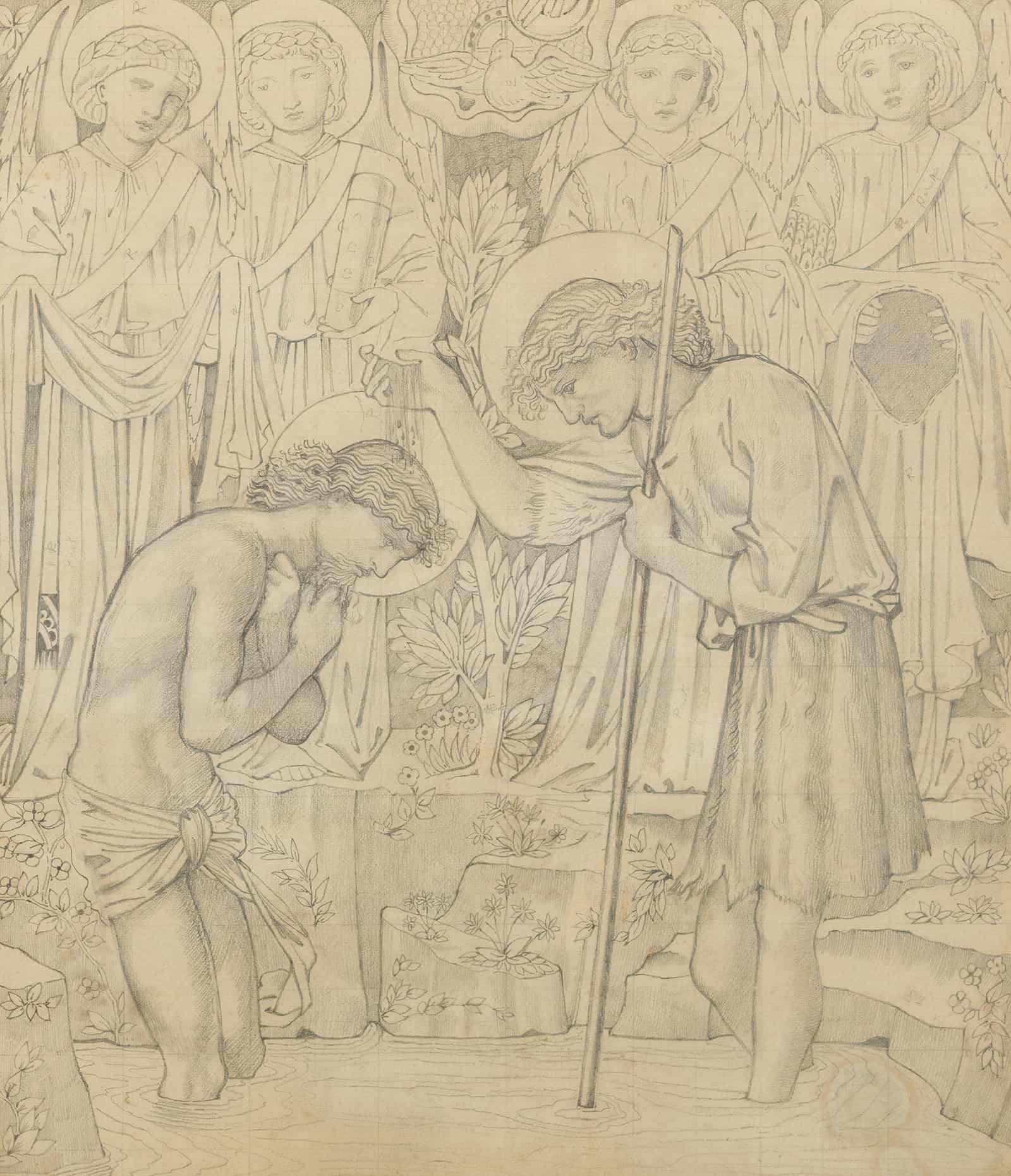 The Baptism Of Christ by Sir Edward Coley Burne Jones