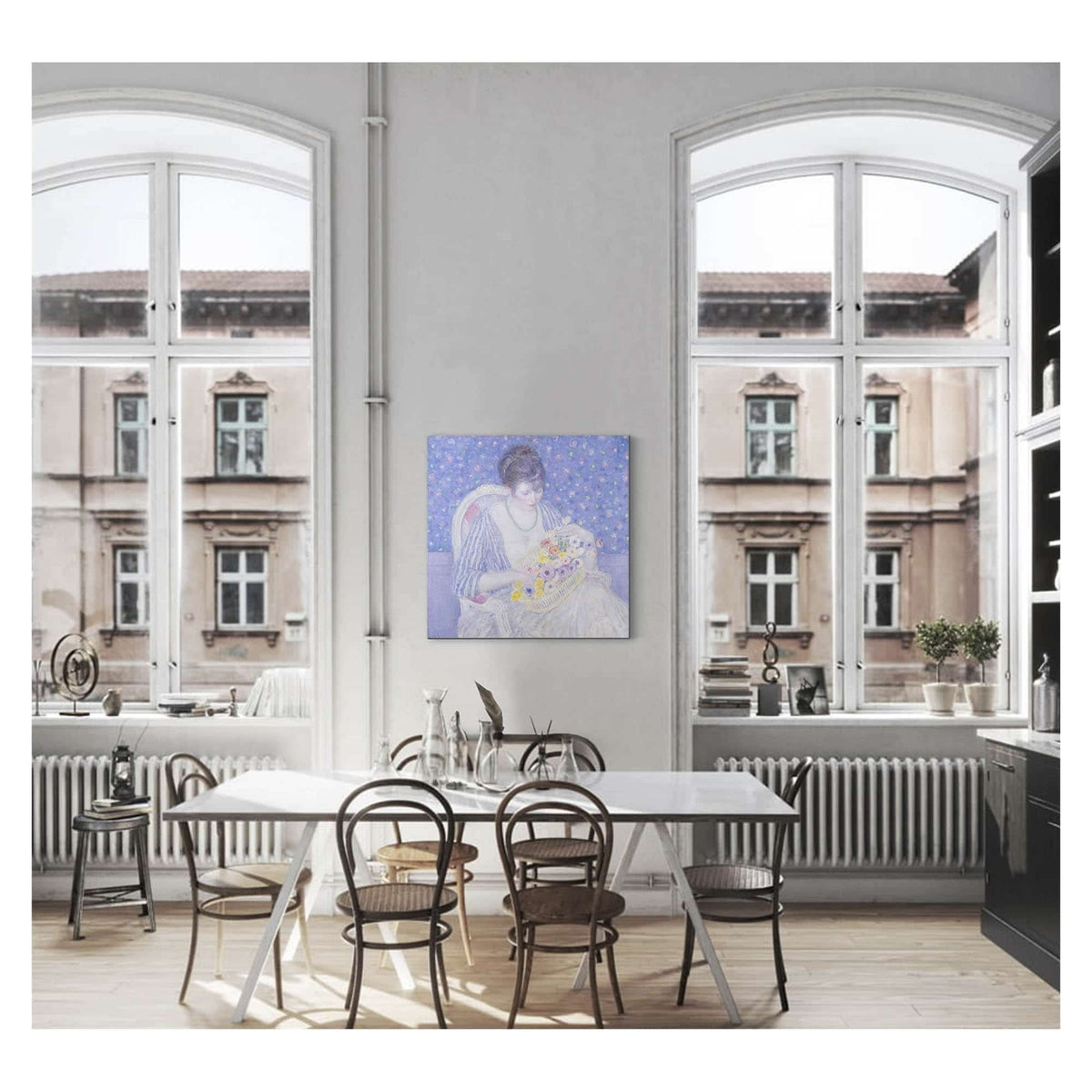 The Basket Of Flowers by Frederick Carl Frieseke