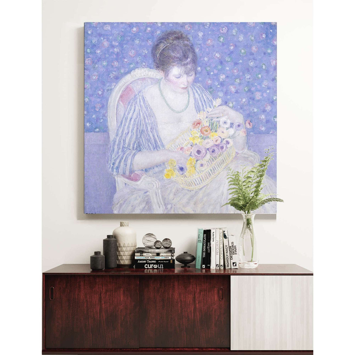 The Basket Of Flowers by Frederick Carl Frieseke